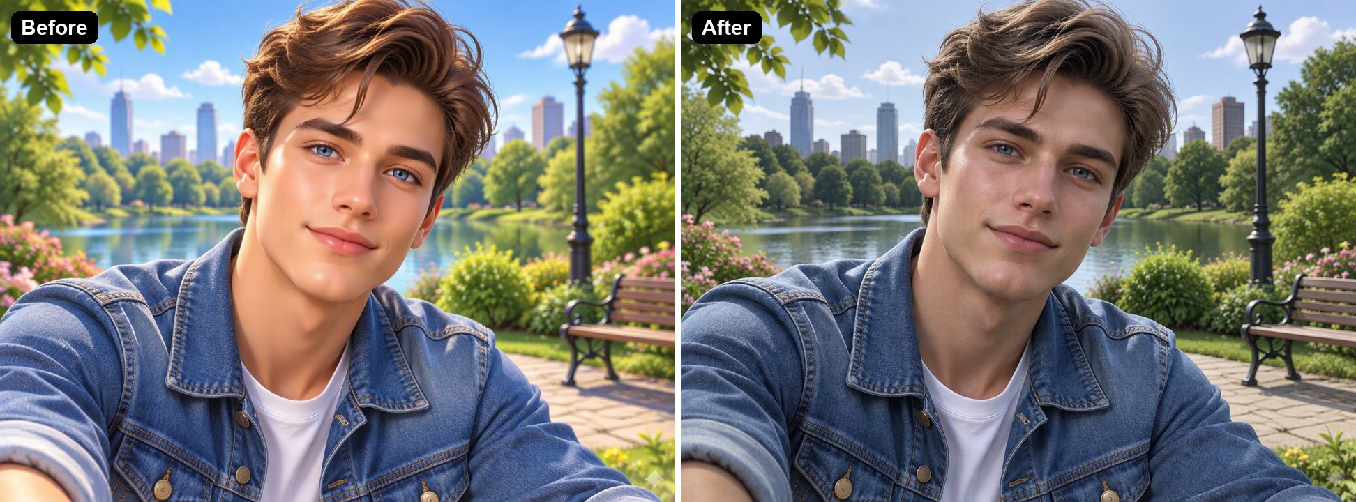 an AI portrait made more realistic