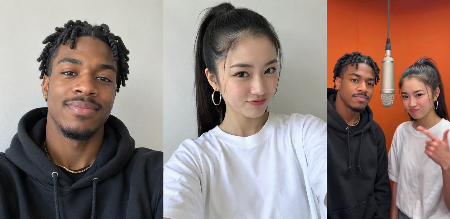 Selfie di due amici trasformati in un video rap in duo