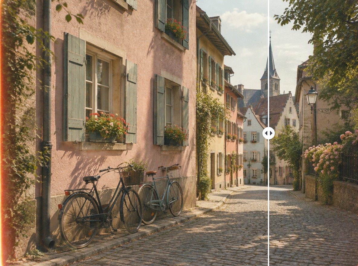foto di strada con la data rimossa