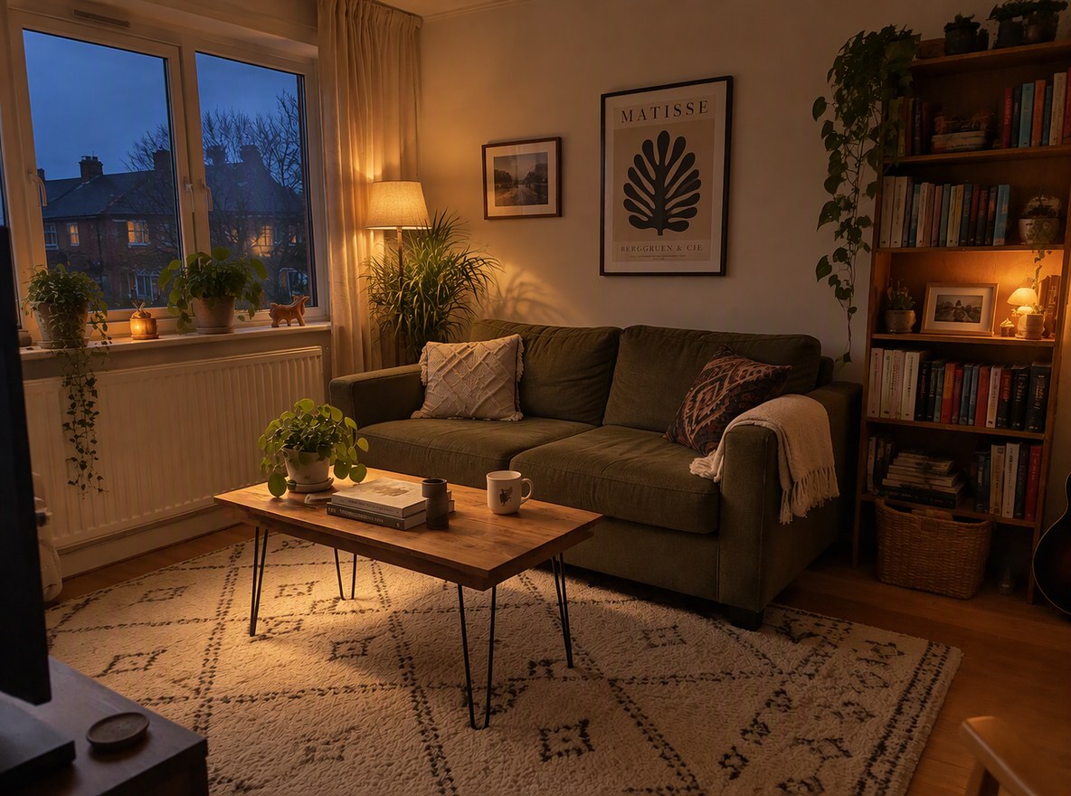 Cozy evening room