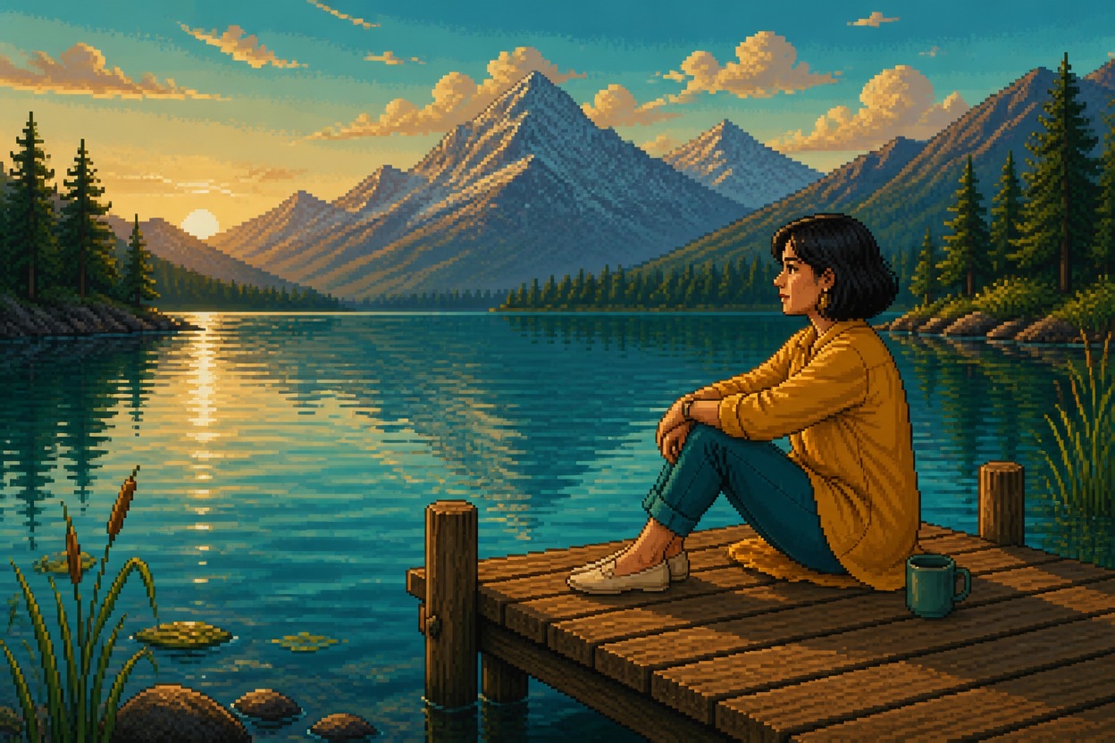 Vidéo du quotidien restylée avec un effet pixel art