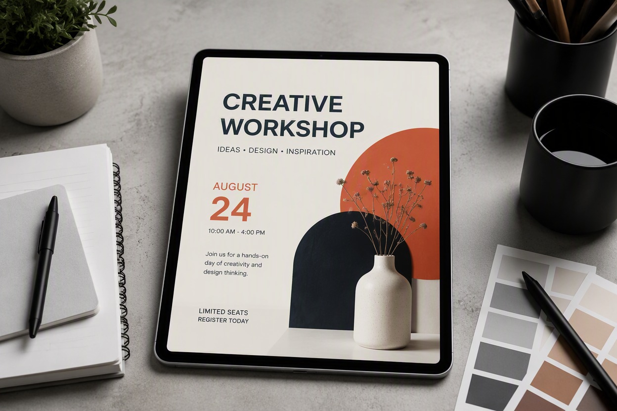 Add Text To Image example for create a reusable visual layout