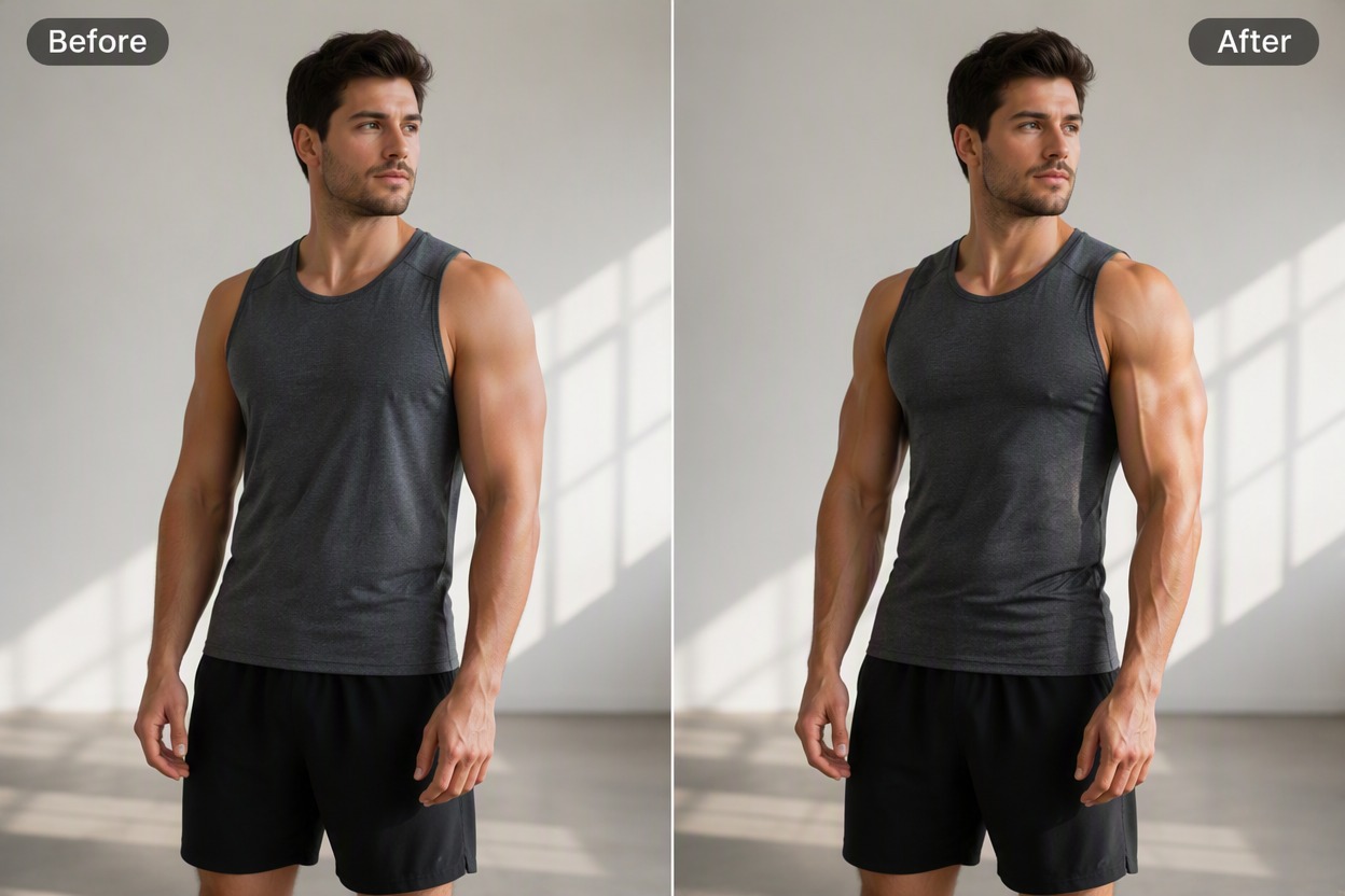 Body Beauty Enhancer example for add athletic definition to fitness photos