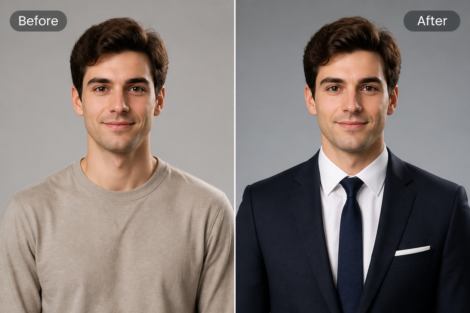 AI suit photo editor for resume headshot