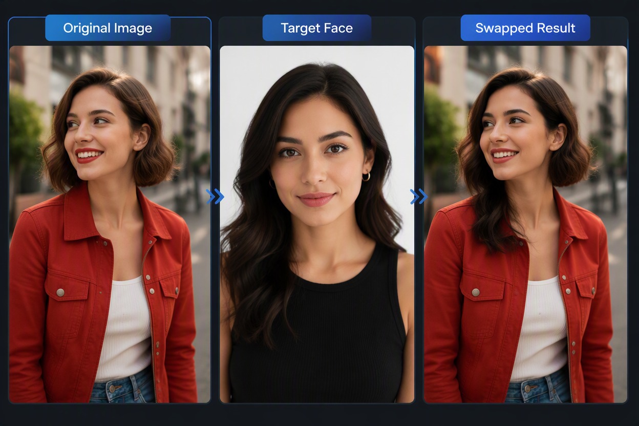 Vidnoz Face Swap: photo face swap workflow
