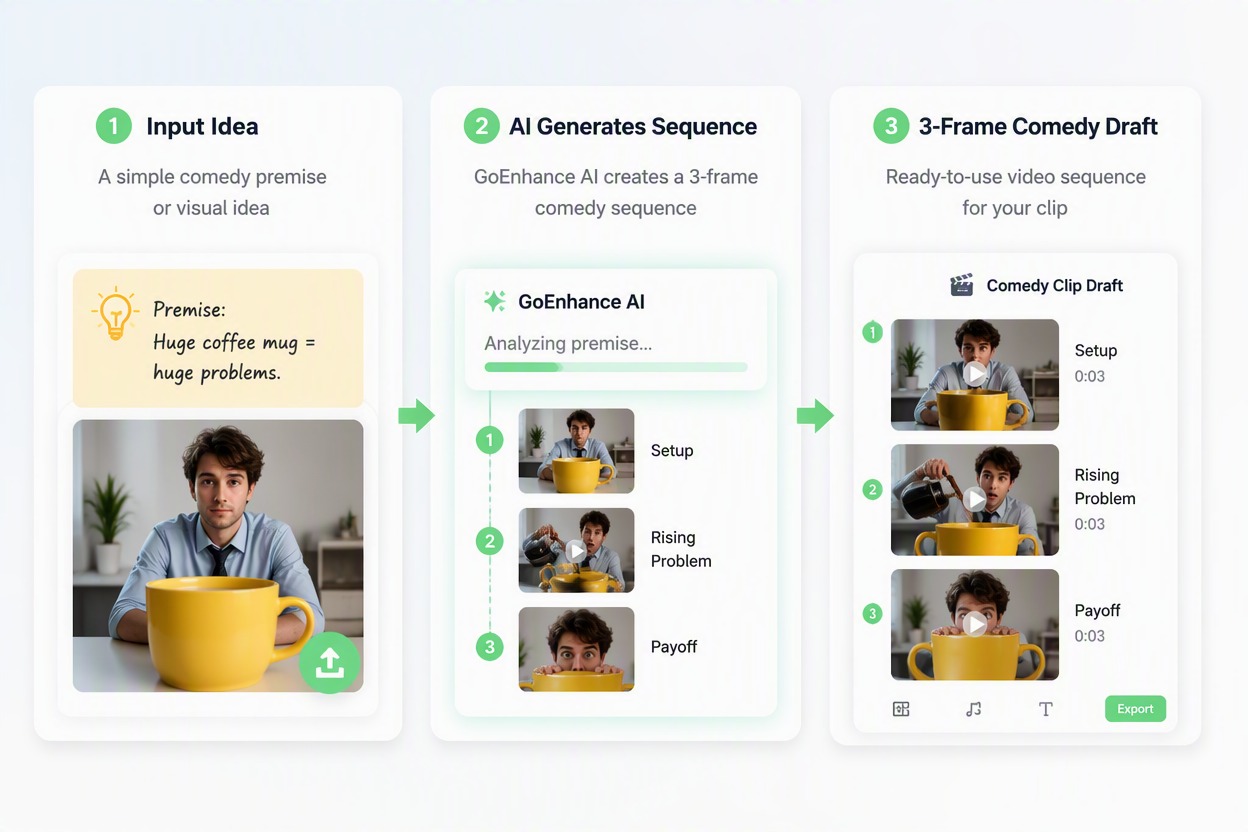 Funny AI Video Generator: build a visual setup and punchline