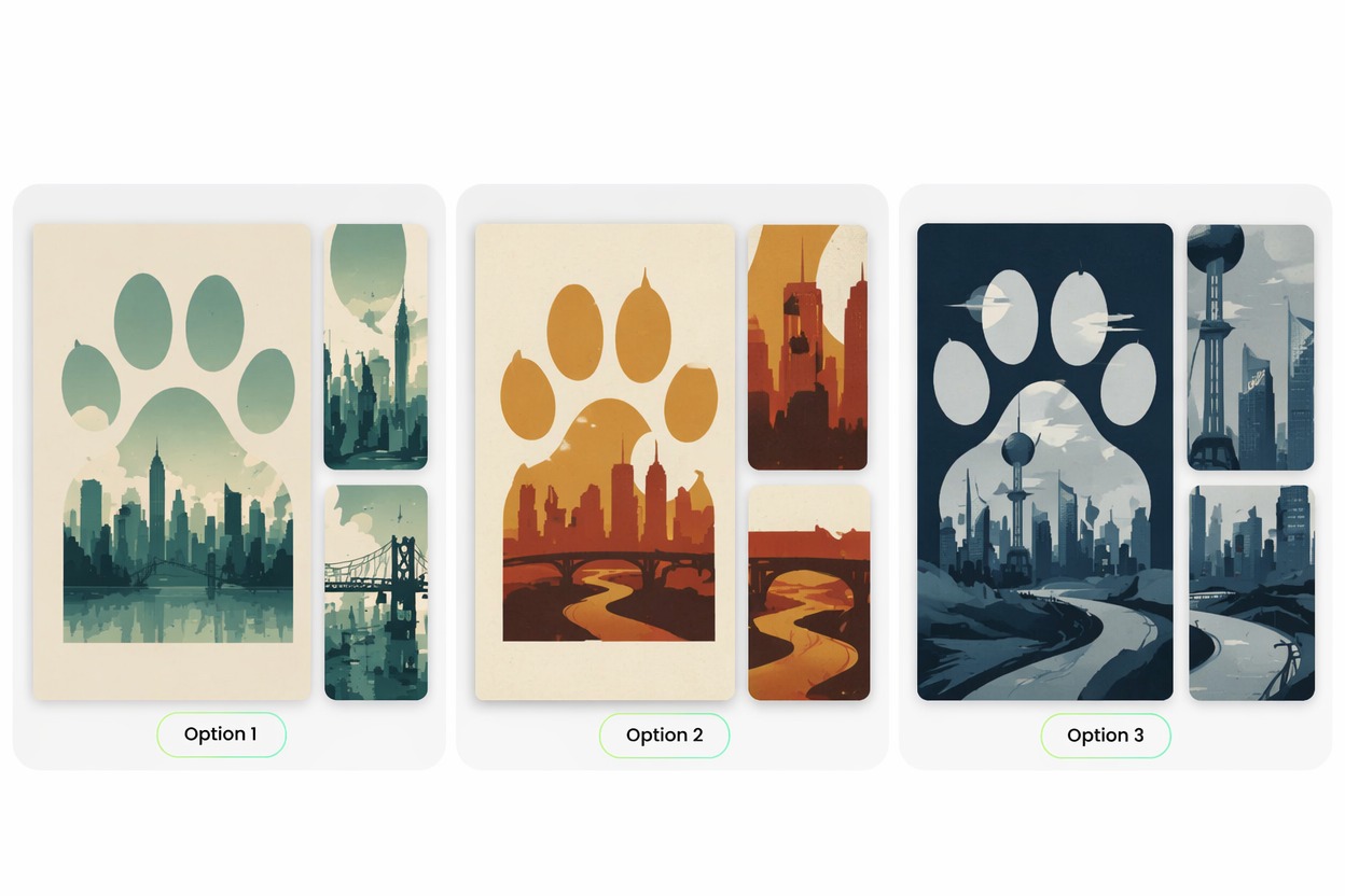 Zone de titre originale de métropole animale avec une ambiance de ville colorée