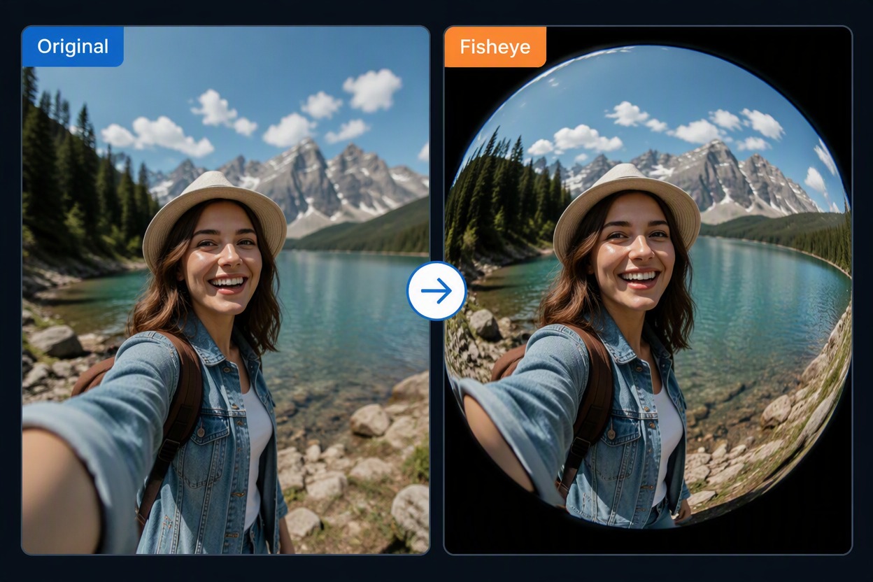 Fisheye Lens Filter example: create a dramatic center bulge