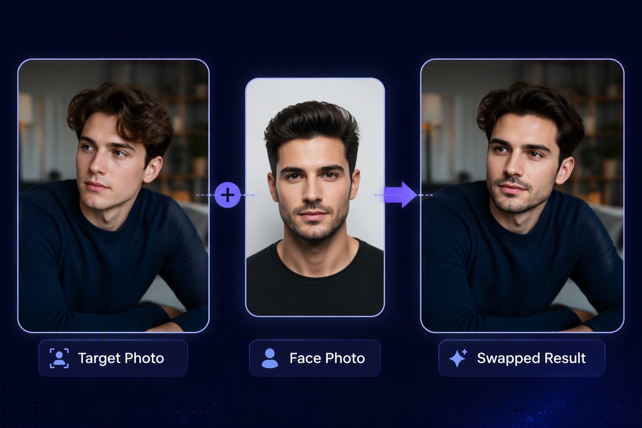 Pixlr Gesichtstausch: Tauschen Sie Gesichter zwischen zwei Fotos
