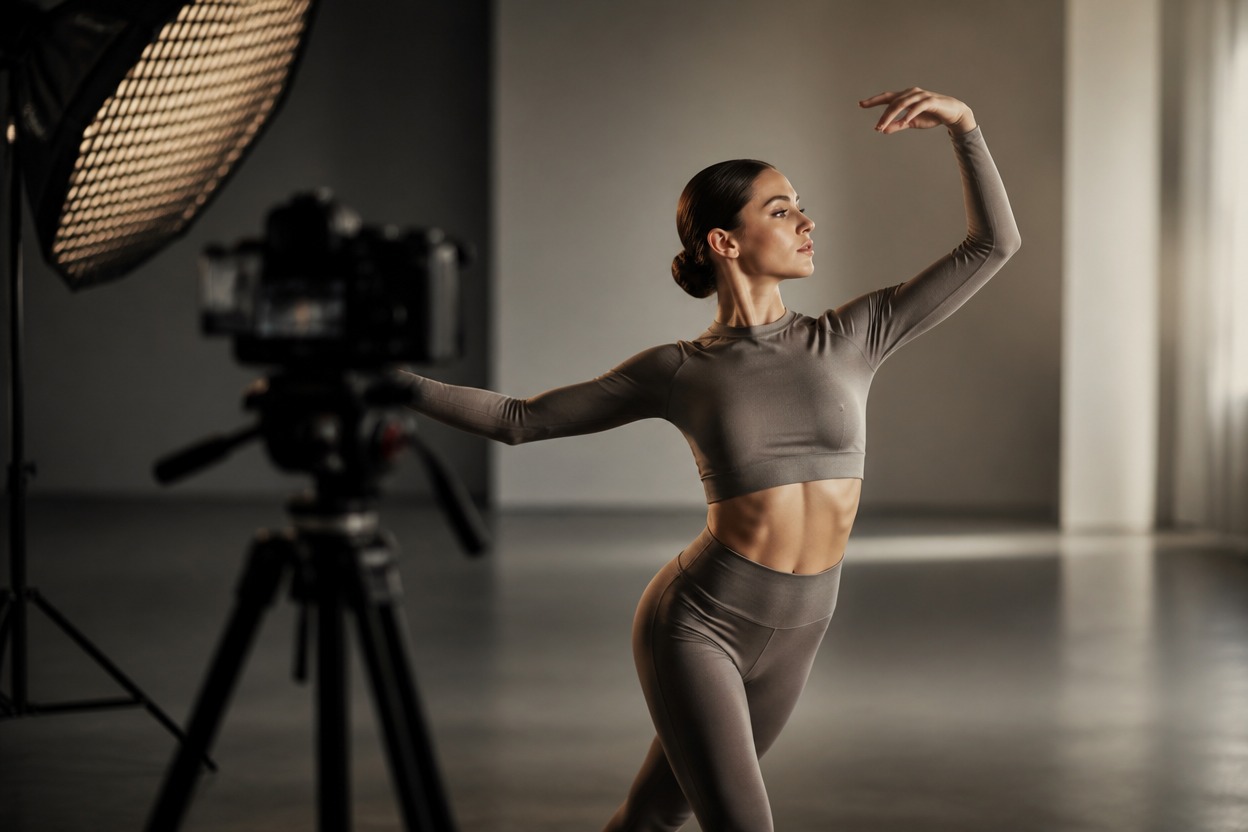 Portrait capture setup for a person image used by a dance replacement API