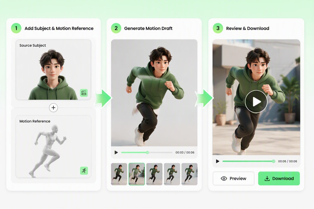 Contrôle de mouvement : créez des clips pour les réseaux sociaux et des récits