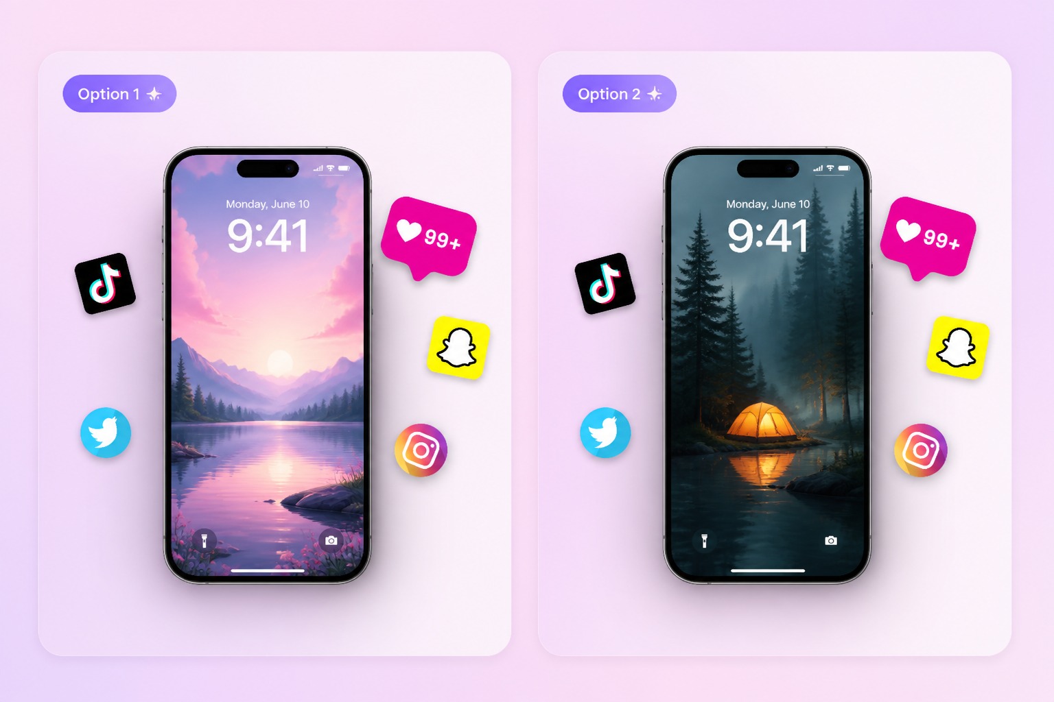 Design Around Your Daily Screen example for lock screen maker
