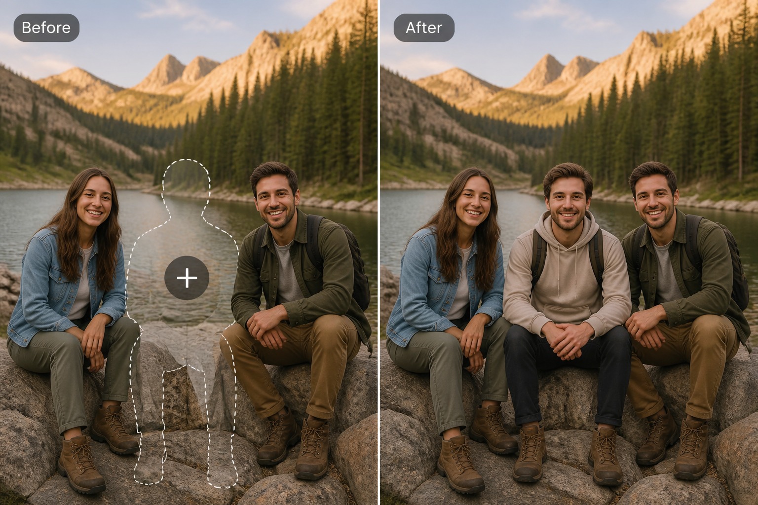 add people to photos hero visual for group photo drafts with extra people