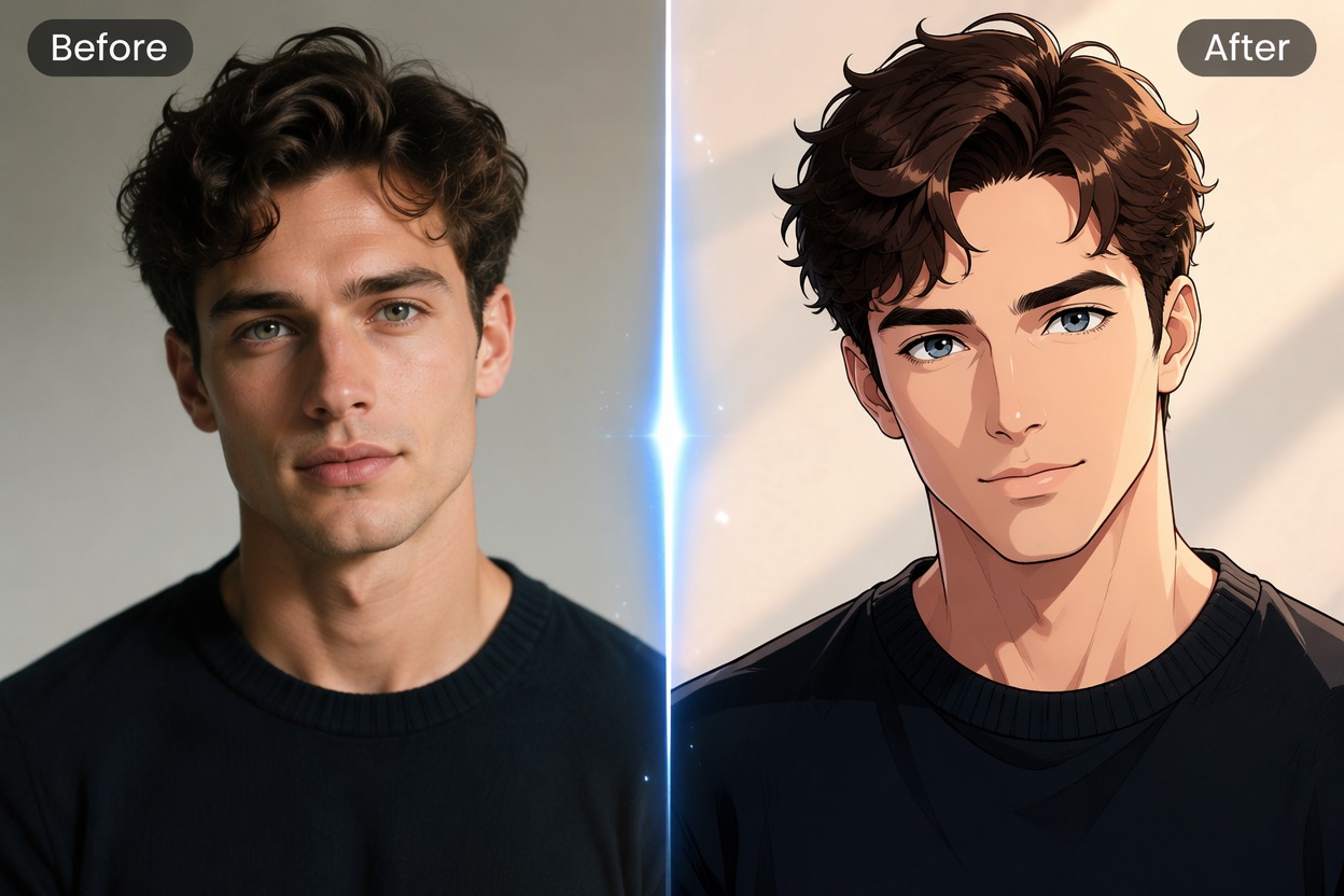 Anteprima dell'effetto foto da immagine ad anime